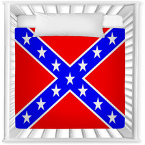 The Confederate Flag. Very Bright Colors. Nursery Decor 66709366
