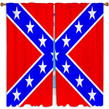The Confederate Flag. Very Bright Colors. Window Curtains 66709366