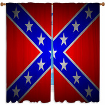 The Confederate Flag Window Curtains 65634243