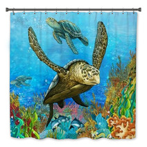 The Coral Reef Illustration For The Children Bath Decor 51246970