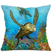 The Coral Reef Illustration For The Children Pillows 51246970