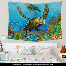 The Coral Reef Illustration For The Children Wall Art 51246970
