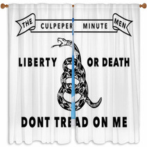 The Culpeper Minutemen Flag Authentic Version Window Curtains 111946583