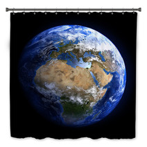 The Earth From Space Showing Europe And Africa Bath Decor 61430204