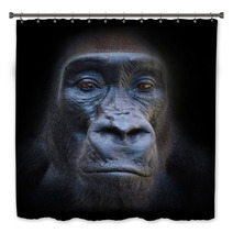 The Evil Eyes In The Night The Gorilla Portrait Bath Decor 54900385