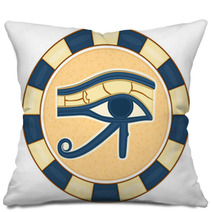 The Eye Of Horus (Eye Of Ra, Wadjet) - Vector Pillows 22071311