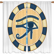The Eye Of Horus (Eye Of Ra, Wadjet) - Vector Window Curtains 22071311