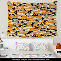 The Fabric On Military Camouflage Wall Art 62744398