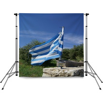 The Flag Of Greece. Greek Flag Backdrops 64727994