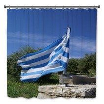 The Flag Of Greece. Greek Flag Bath Decor 64727994