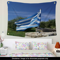 The Flag Of Greece. Greek Flag Wall Art 64727994
