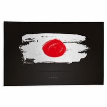 The Flag Of Japan Brush Strokes Rugs 173626923