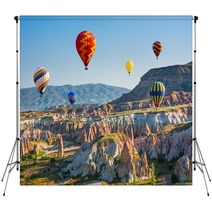 The Great Tourist Attraction Of Cappadocia Balloon Flight Turkey Backdrops 126986425
