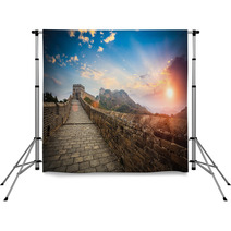 The Great Wall With Sunset Glow Backdrops 50026545