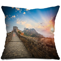 The Great Wall With Sunset Glow Pillows 50026545