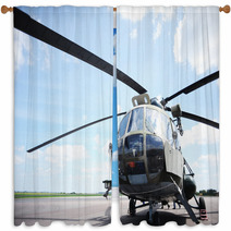 The Helicopter In Airfield Window Curtains 64151005
