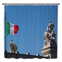 The Italian Flag Waving At The Altar Of The Fatherland In Roma-I Bath Decor 64764932
