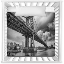 The Manhattan Bridge New York City Awesome Wideangle Upward Vi Nursery Decor 57021622