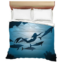 The Mermaid And Dolphins Bedding 39743414