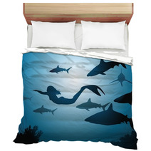 The Mermaid And Sharks Bedding 39737260