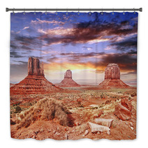 The Monument Valley With Beautiful Sky. Bath Decor 53905694