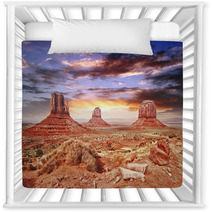 The Monument Valley With Beautiful Sky. Nursery Decor 53905694
