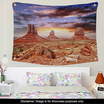 The Monument Valley With Beautiful Sky. Wall Art 53905694