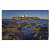 The Nubble Lighthouse At Sunset In York, Maine Rugs 66495040