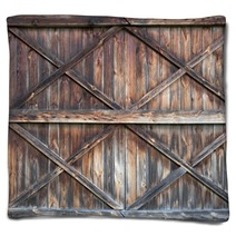 The Old Wooden Door Background Blankets 176736565