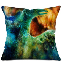 The Phoenix Bird Collage. Pillows 84586840