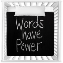The Phrase Words Have Power  On A Blackboard Nursery Decor 66353748