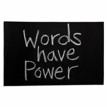 The Phrase Words Have Power  On A Blackboard Rugs 66353748