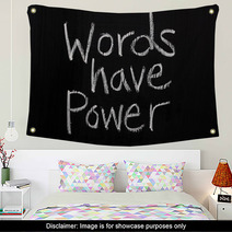 The Phrase Words Have Power  On A Blackboard Wall Art 66353748