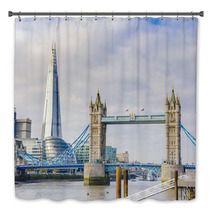 The Shard And Tower Bridge On Thames River In London, UK Bath Decor 59842518