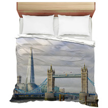 The Shard And Tower Bridge On Thames River In London, UK Bedding 59842518
