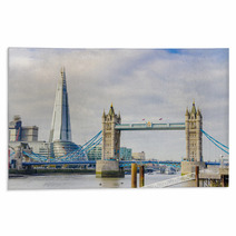 The Shard And Tower Bridge On Thames River In London, UK Rugs 59842518