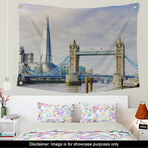 The Shard And Tower Bridge On Thames River In London, UK Wall Art 59842518