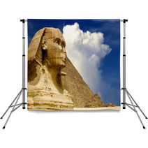 The Sphinx And The Great Pyramid, Egypt. Backdrops 9501588