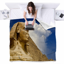 The Sphinx And The Great Pyramid, Egypt. Blankets 9501588