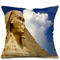 The Sphinx And The Great Pyramid, Egypt. Pillows 9501588