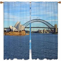 The Sydney Harbour Bridge And Opera House Window Curtains 65284445
