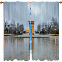 The Temple Of Debod In Madrid Spain Window Curtains 65154992