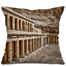 The Temple Of Hatshepsut Near Luxor In Egypt Pillows 65704333