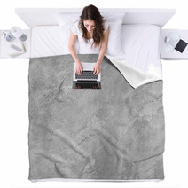 The Texture Of The Stone Light Gray Blankets 177837428