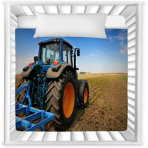 The Tractor - Modern Farm Equipment In Field Nursery Decor 22386036