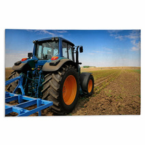 The Tractor - Modern Farm Equipment In Field Rugs 22386036