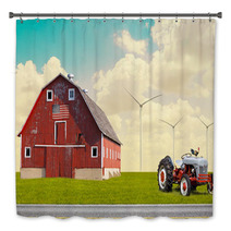 The Traditional American Red Barn In Rural Setting Bath Decor 54747212