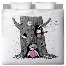 The Tree Angel Hollow Watch Bunny And Bird Bedding 114386056