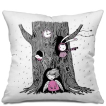 The Tree Angel Hollow Watch Bunny And Bird Pillows 114386056