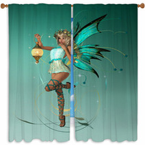 The Turquoise Pixie Window Curtains 32920616